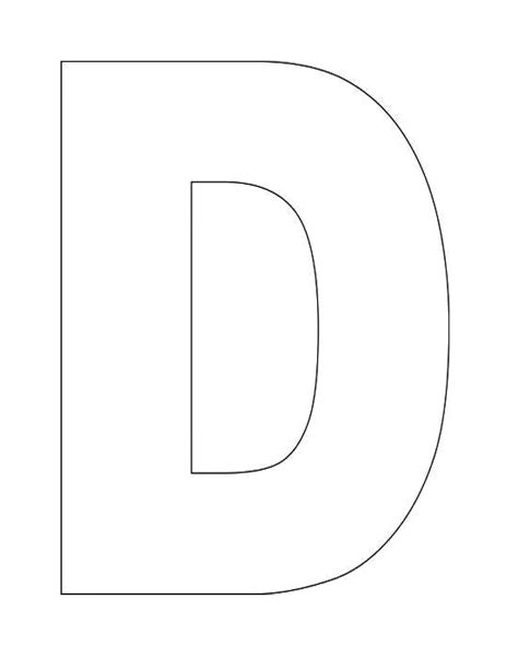 Letter D Template Printable